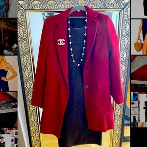 Zara burgundy coat